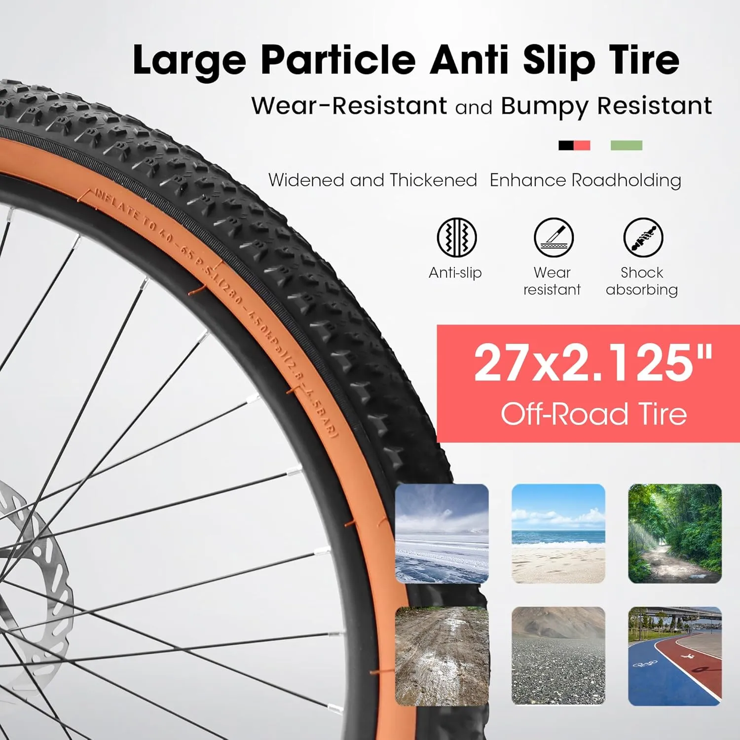 24/26/27.5 Inch, Dual Full Suspension Mountain Bike, 21 Speed Summer Travel, Mens Womens Outdoor Cycling Commuting City Bike to School Work, Birthday Gifts Bicycles