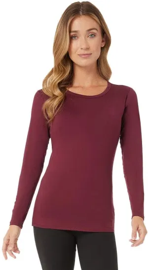 32 Degrees Women's Lightweight Baselayer Crew Top | Long Sleeve | Form Fitting | 4-Way Stretch | Thermal