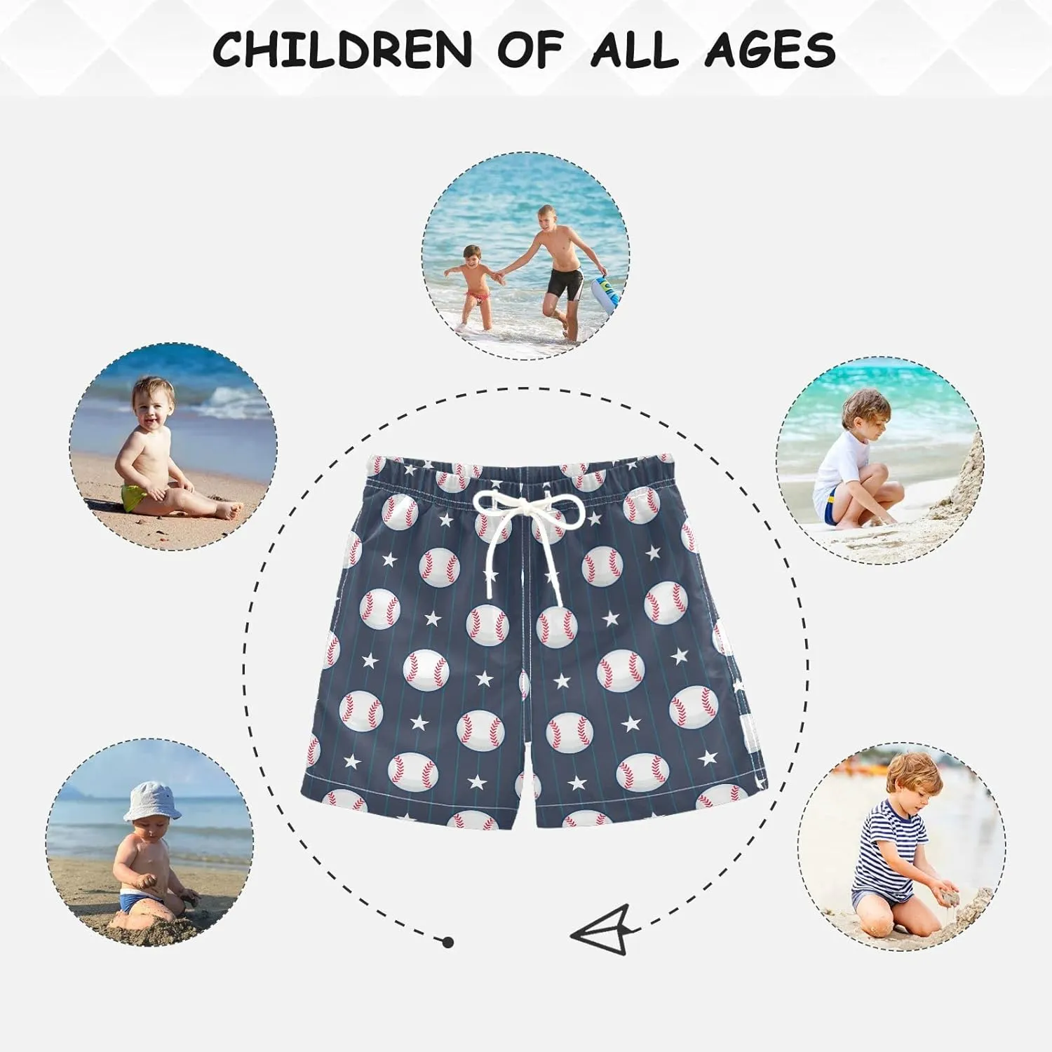 Aflyko Boys' Board Short Girls Swimming Trunk Bathing Suit Swimwear All Day Shorts