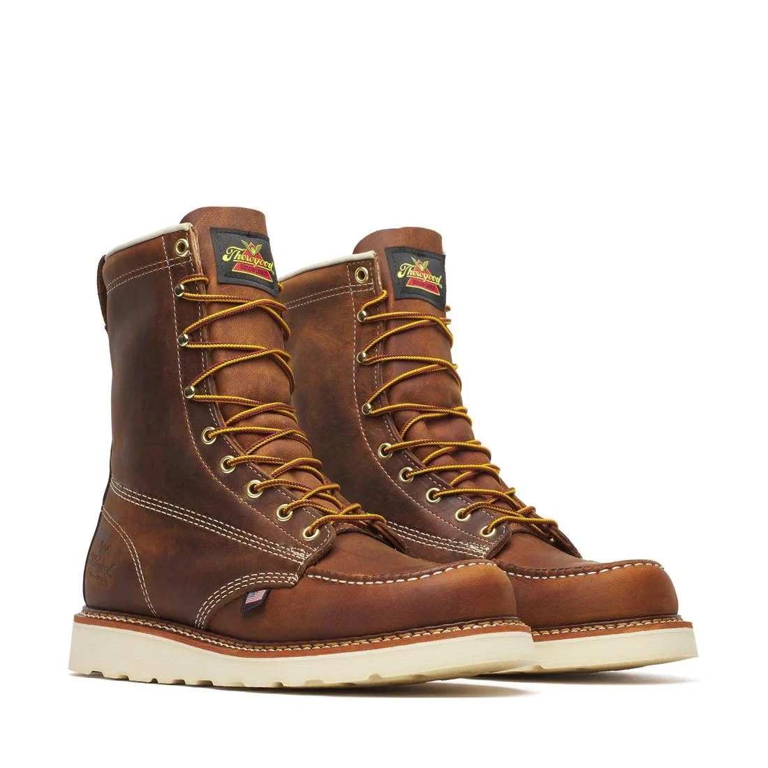 American Heritage 8" Moc Toe Boot Maxwear Wedge Trail Crazy Horse