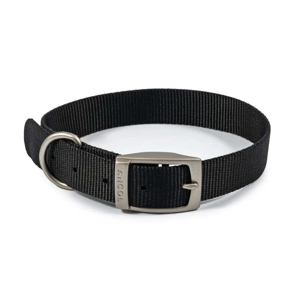 Ancol Viva Nylon Collar Black 39-48cm Size 5