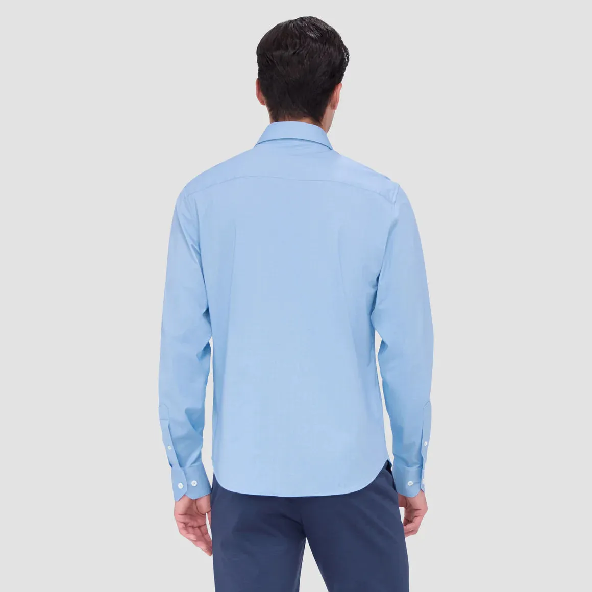Bugatchi JIMMY Double Sided Herringbone/Check OoohCotton® Shirt
