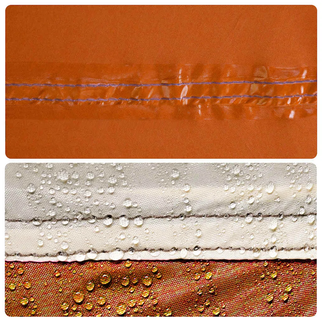 Camping Windbreak Grey and Orange 340x130 cm Waterproof
