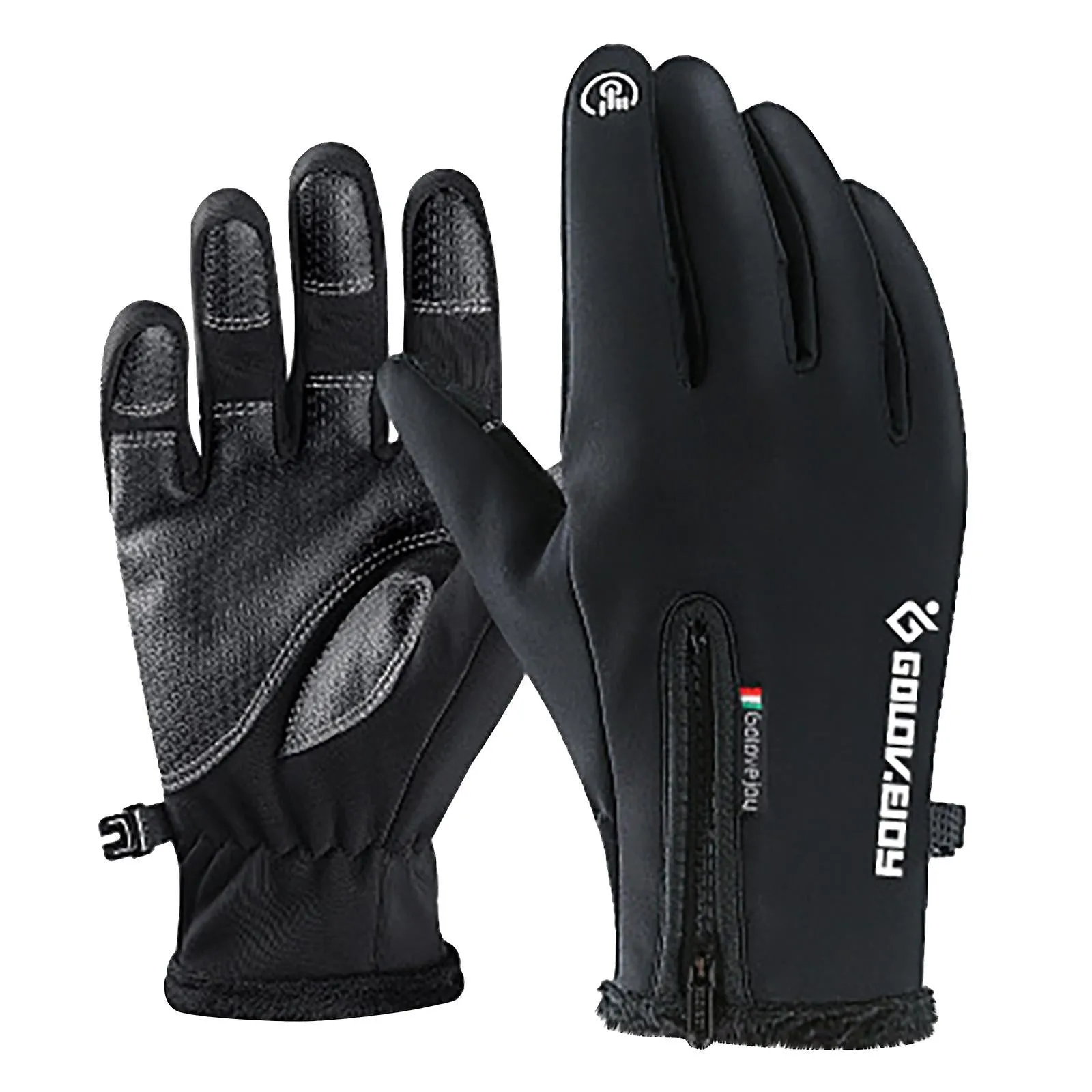 Climbing Gloves Unisex Outdoor Waterproof Windbreak Gloves Winter Screen Plus Velvet A6