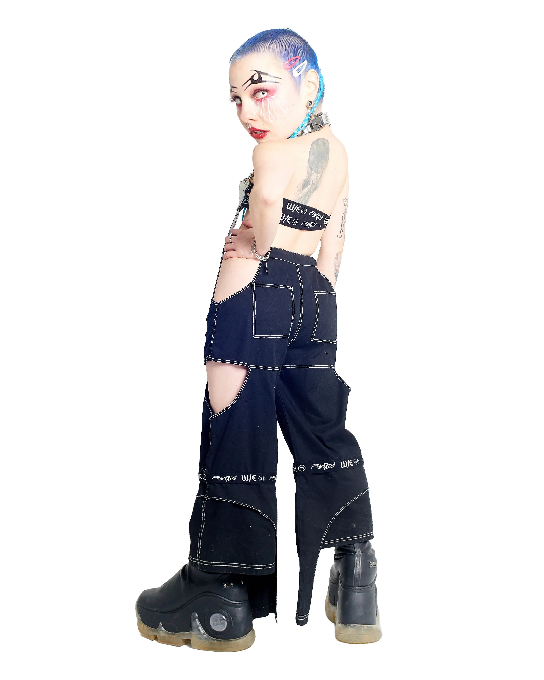 Cutout Zip-Off Pants
