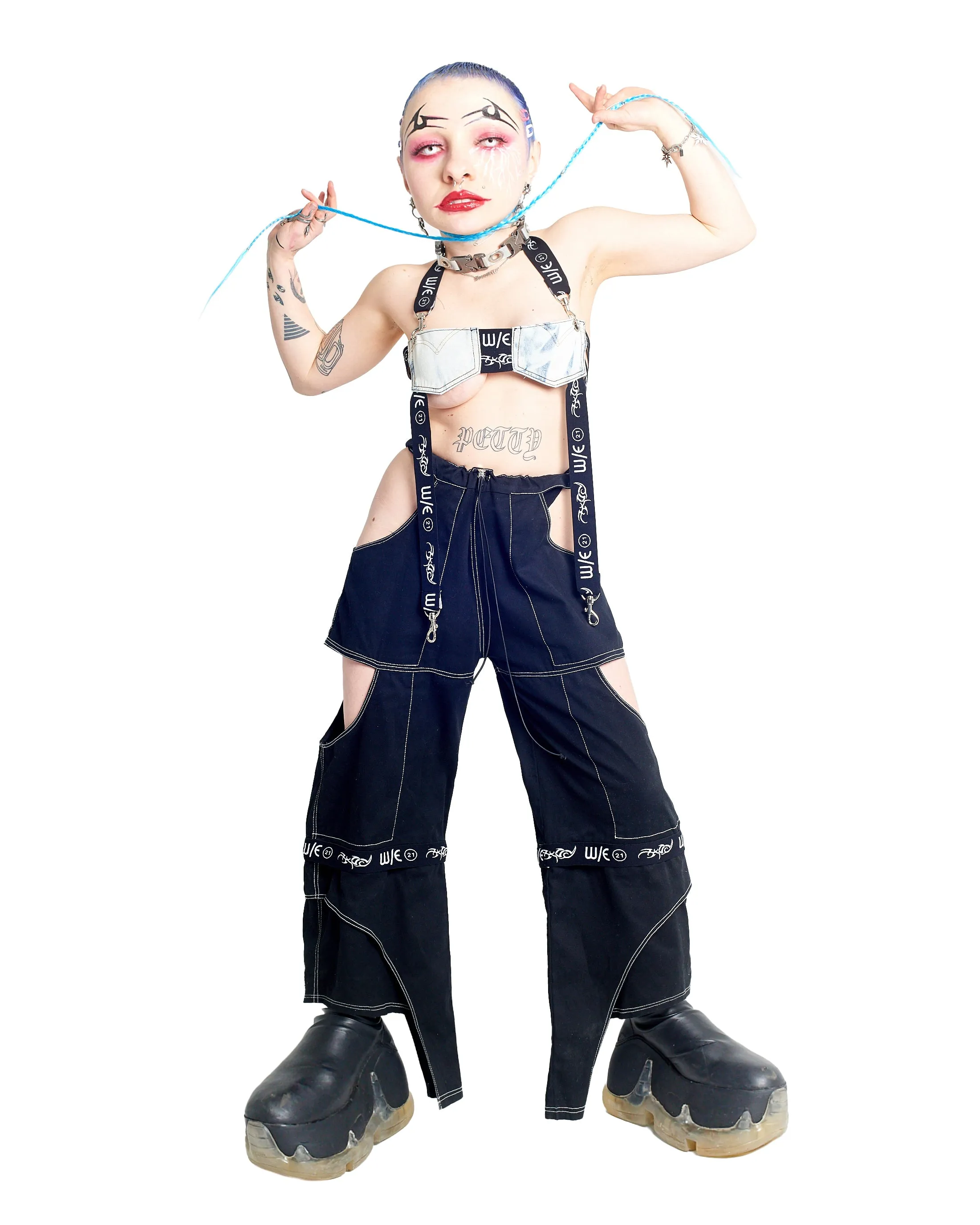 Cutout Zip-Off Pants