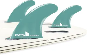Double Tabs Fins Thruster (3 Fins)Surfboard Fins Medium Performer/Reactor Fiberglass Reinforced Polymer Blue/Black