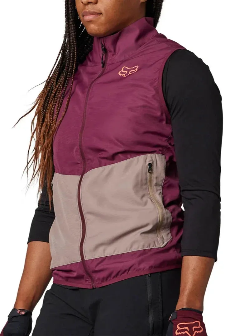 Fox WOMENS RANGER WIND VEST - Dark Maroon