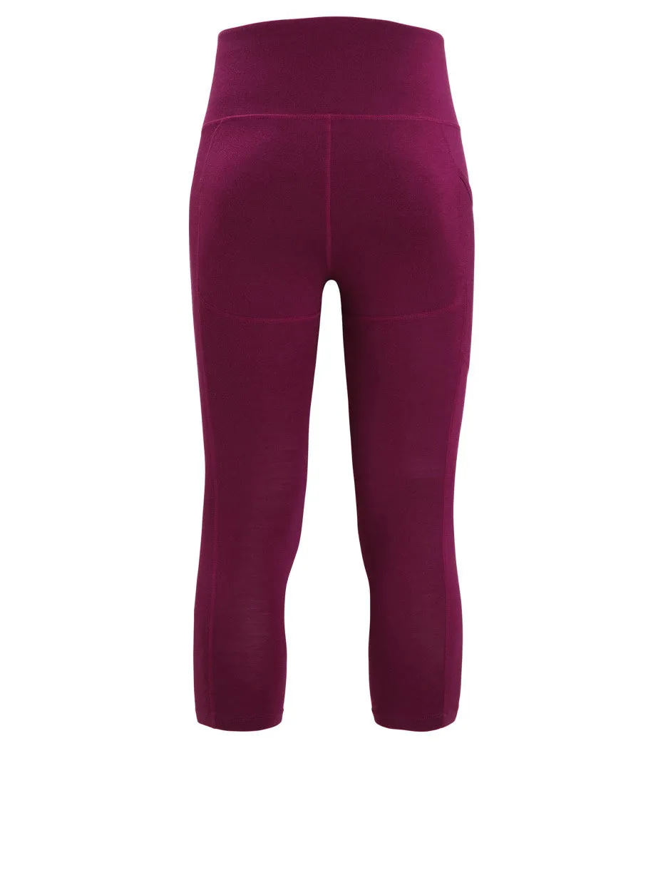 Icebreaker Fastray High Rise 3/4 Tights (Women's) Go Berry