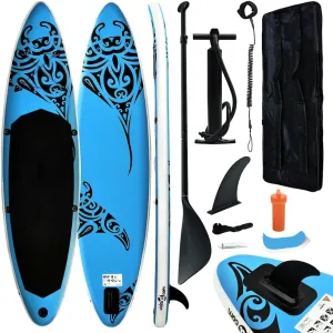 Inflatable Stand Up Paddleboard Set for Adventure and Fun, Durable and Stable, Lightweight Design for Easy Transport, Blue