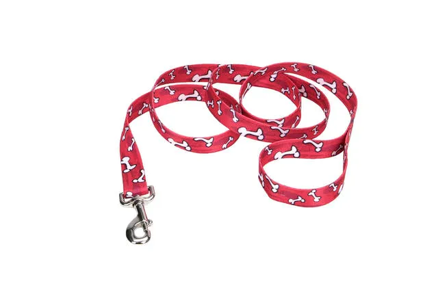 Li'l Pals Red Bone Dog Lead for Petite Dogs