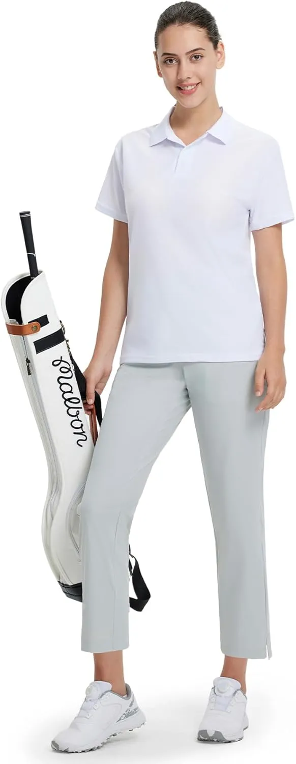 M MAELREG Women's Golf Pants with Zip Pockets 7/8 Ankle Stretch Lightweight Sweatpants for Athletic Hiking Travel Work Lounge
