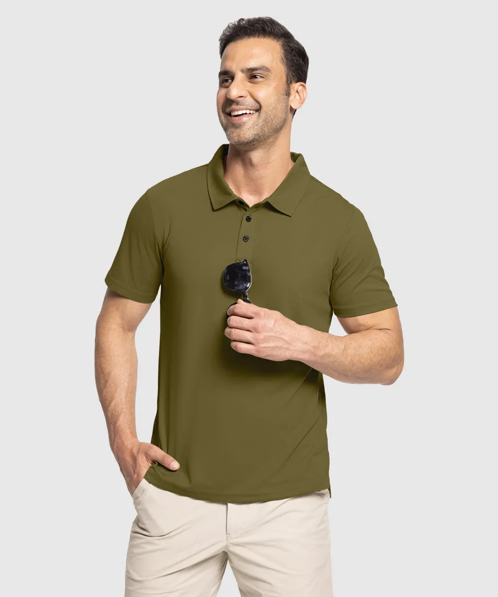 Men's Moisture Wicking Summer Casual Polo Golf Shirts