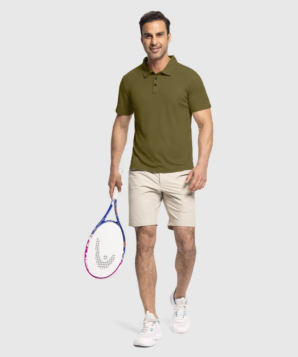 Men's Moisture Wicking Summer Casual Polo Golf Shirts