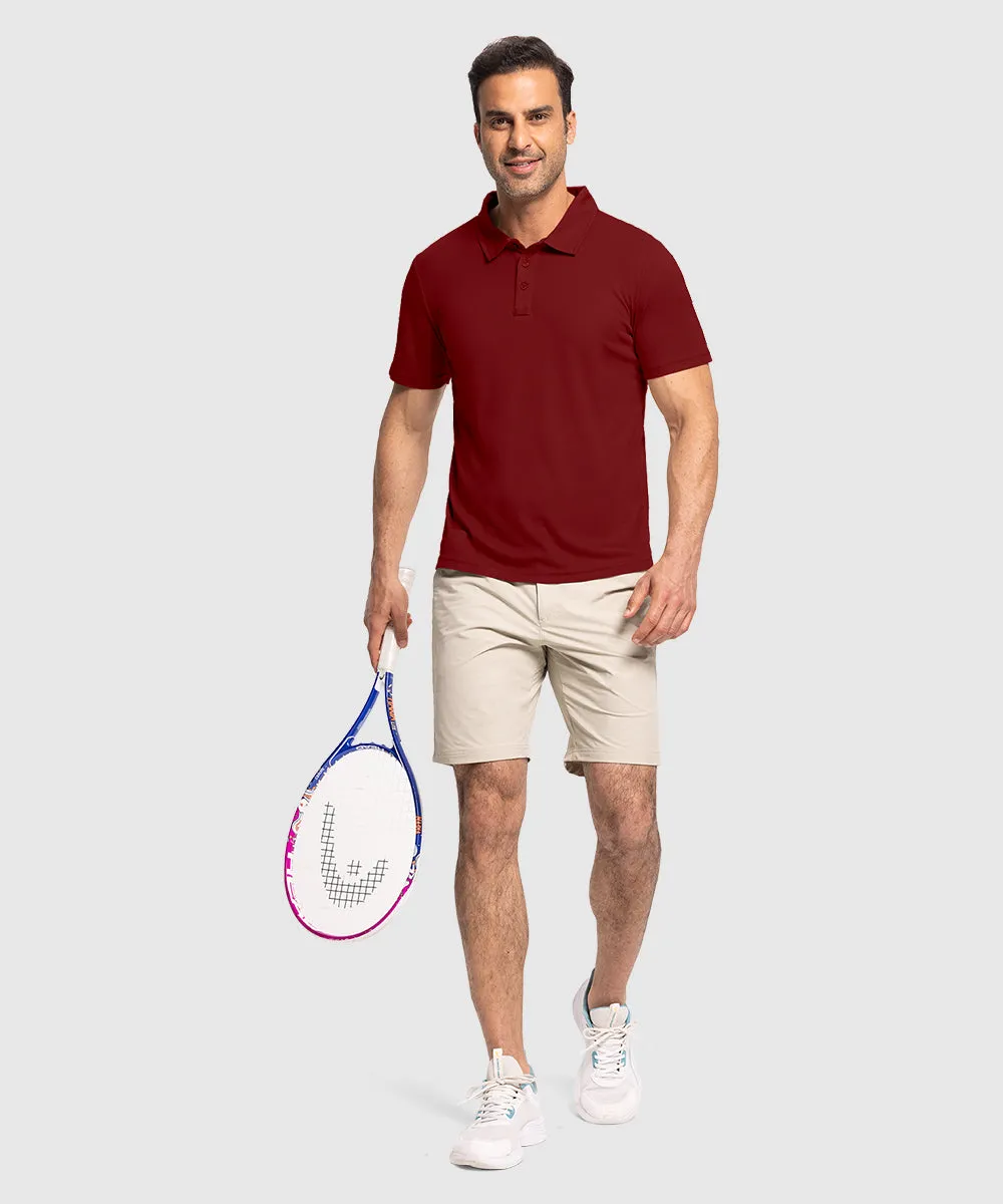 Men's Moisture Wicking Summer Casual Polo Golf Shirts