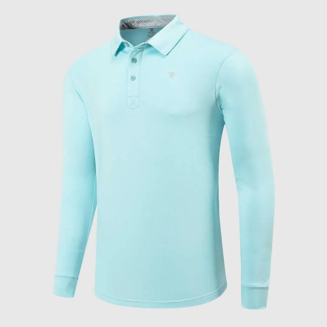 Men's Quick Dry Long Sleeve Golf Polo Shirt