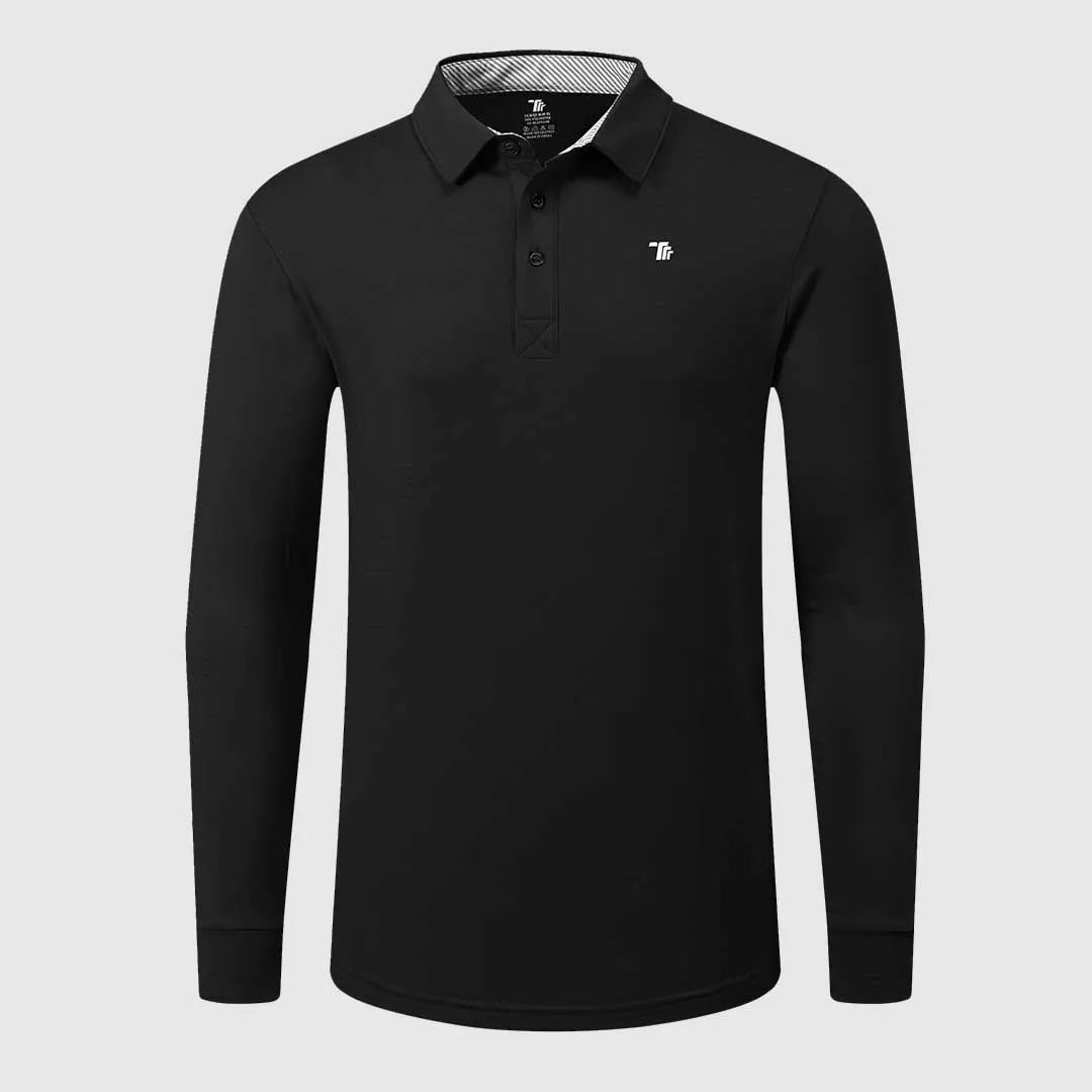 Men's Quick Dry Long Sleeve Golf Polo Shirt