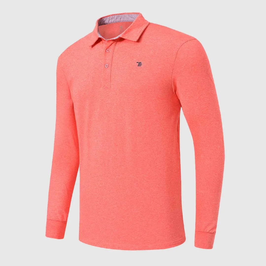 Men's Quick Dry Long Sleeve Golf Polo Shirt