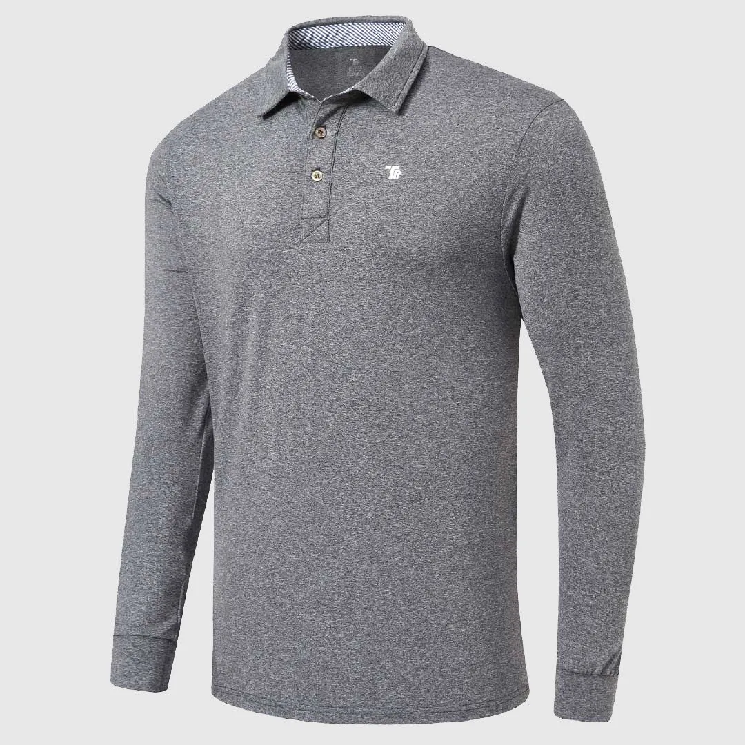 Men's Quick Dry Long Sleeve Golf Polo Shirt