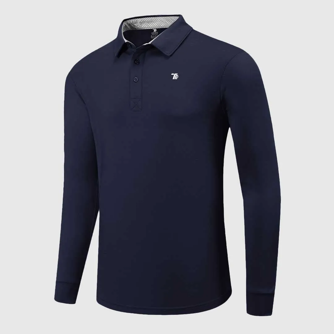 Men's Quick Dry Long Sleeve Golf Polo Shirt