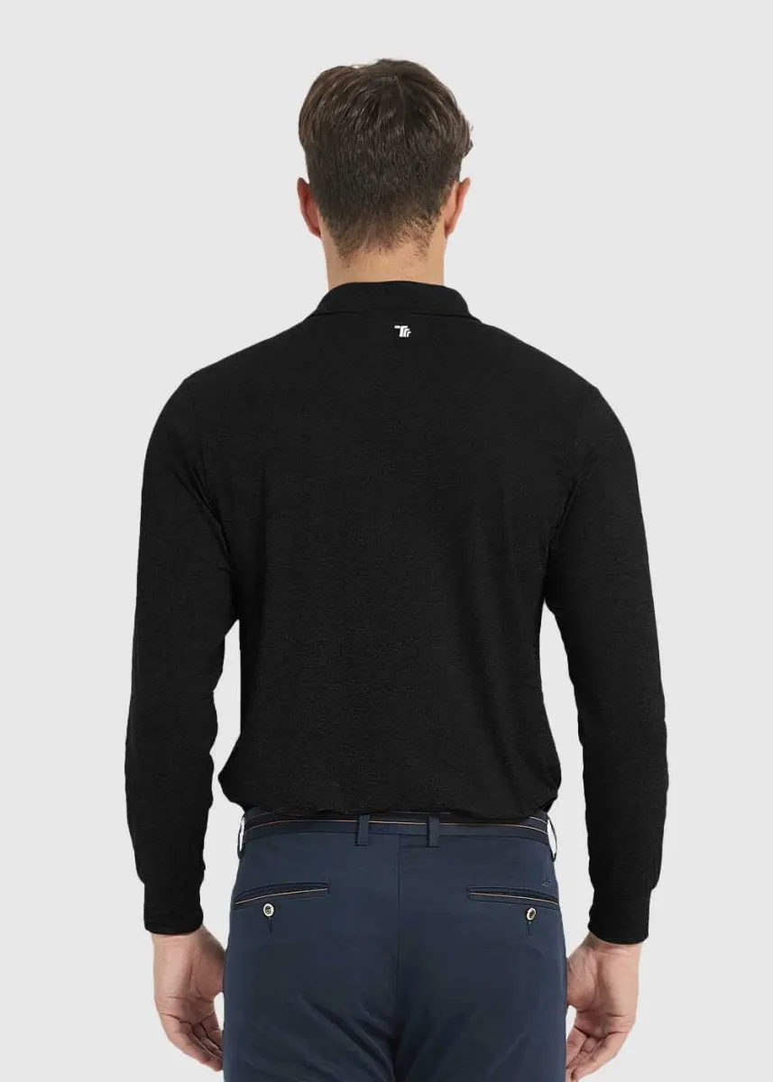 Men's Quick Dry Long Sleeve Golf Polo Shirt