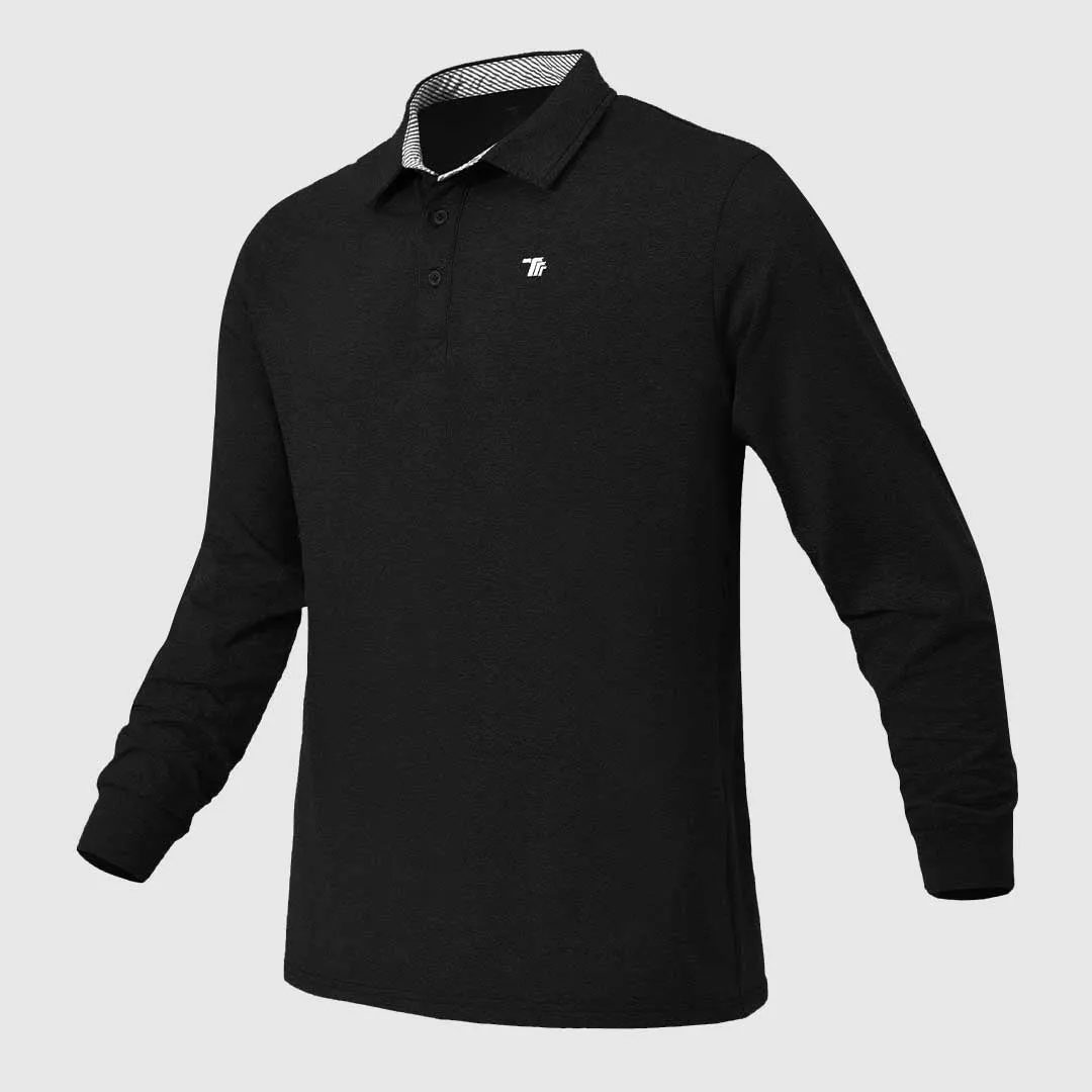 Men's Quick Dry Long Sleeve Golf Polo Shirt