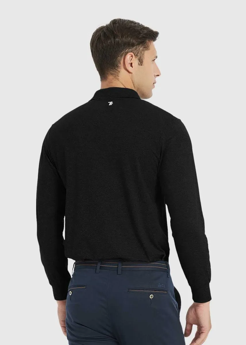 Men's Quick Dry Long Sleeve Golf Polo Shirt