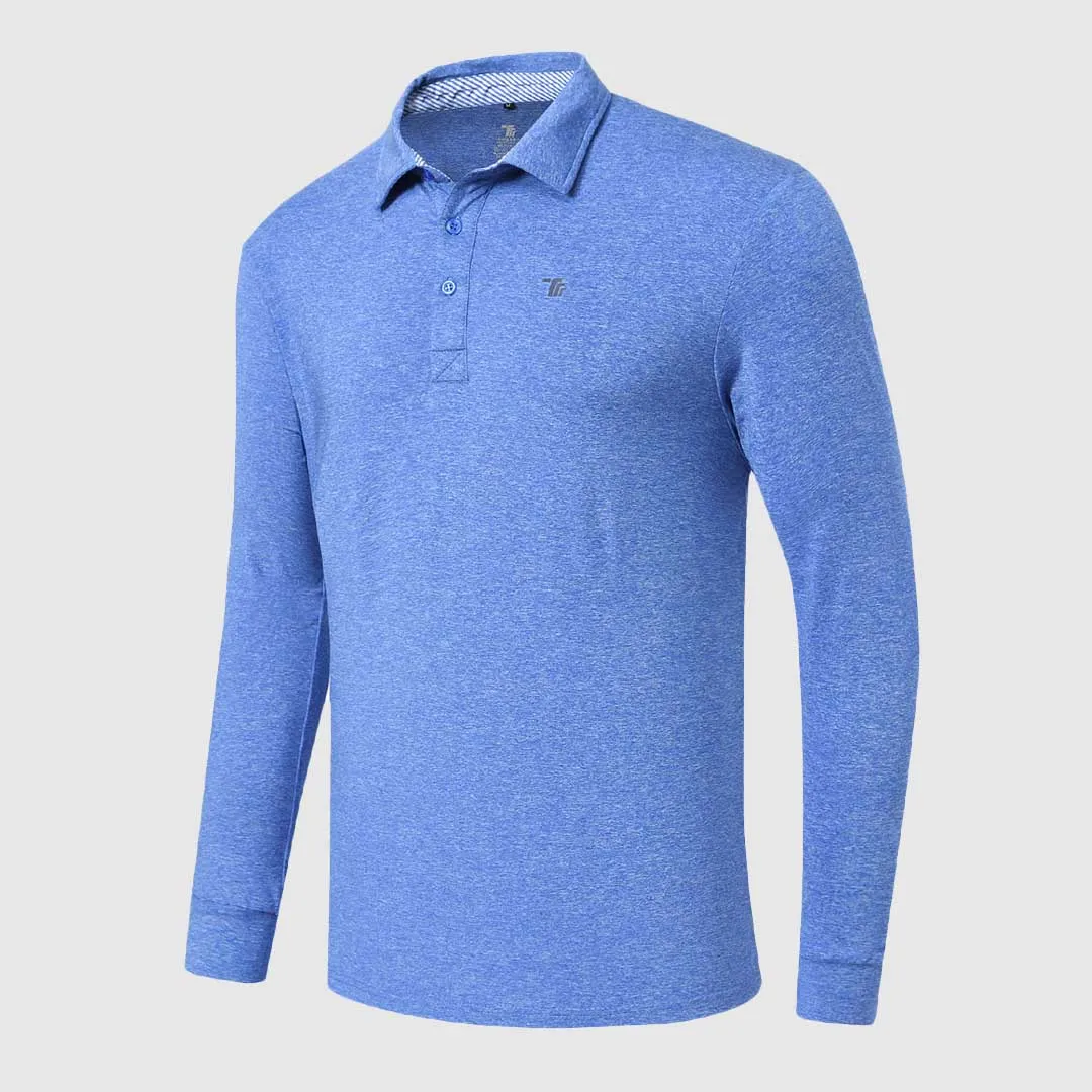 Men's Quick Dry Long Sleeve Golf Polo Shirt