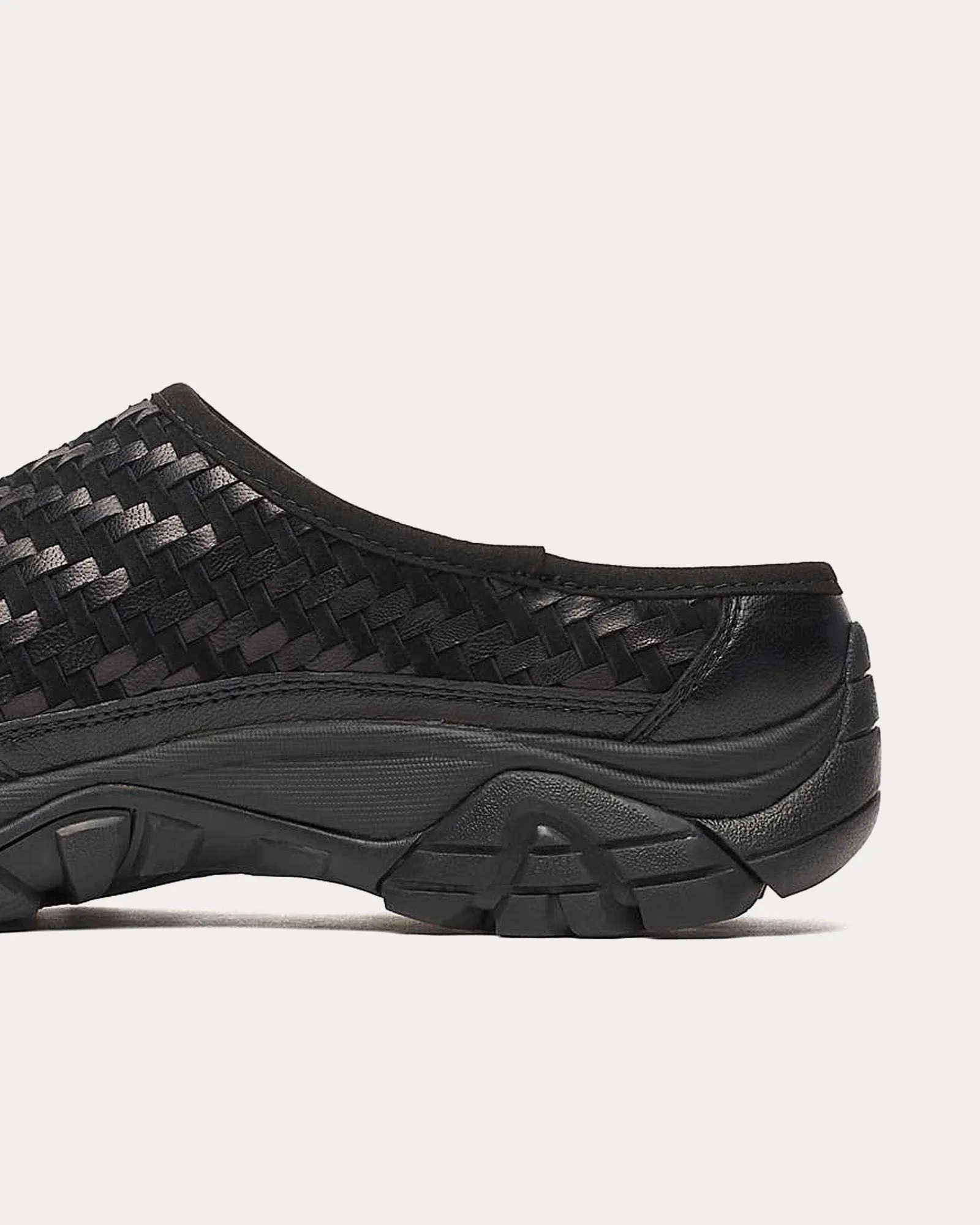 Moab 2 Slide Leather Woven Black Slip On Sneakers