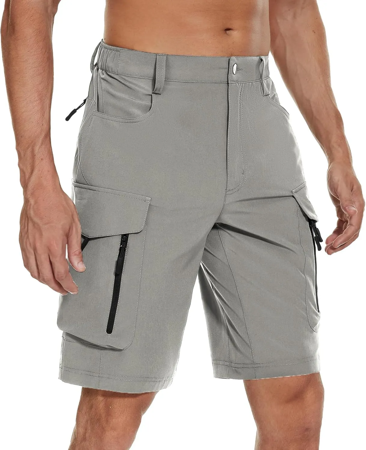 Moosehill Men's Hiking Cargo Shorts with 7 Pockets Quick Dry for Casual Work