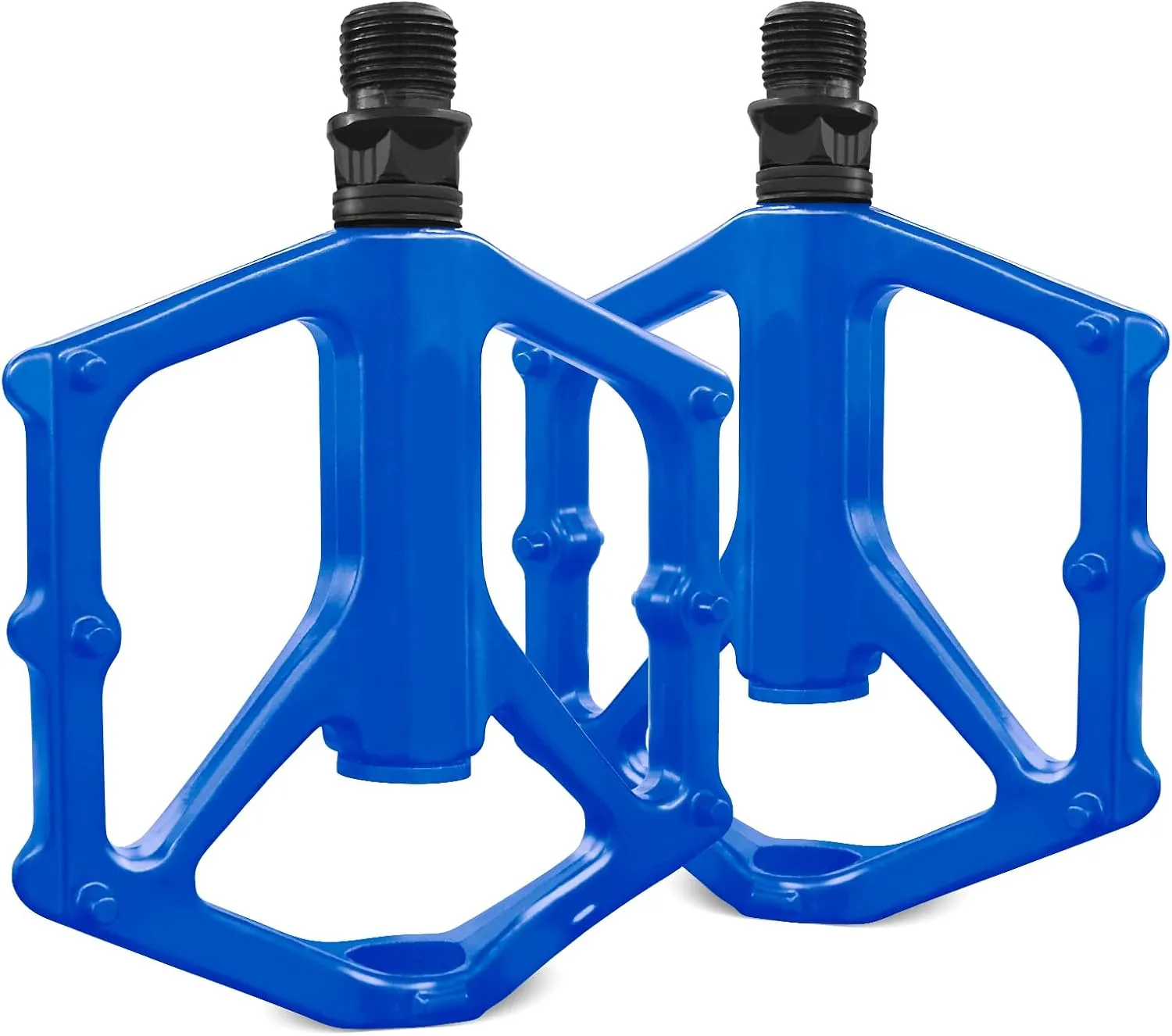 Mountain Bike Pedals,Road/MTB Flat Pedals, Non-Slip Lightweight Aluminum Alloy Bicycle Pedals, Fits 9/16" Road Mountain BMX MTB Bike Pedal