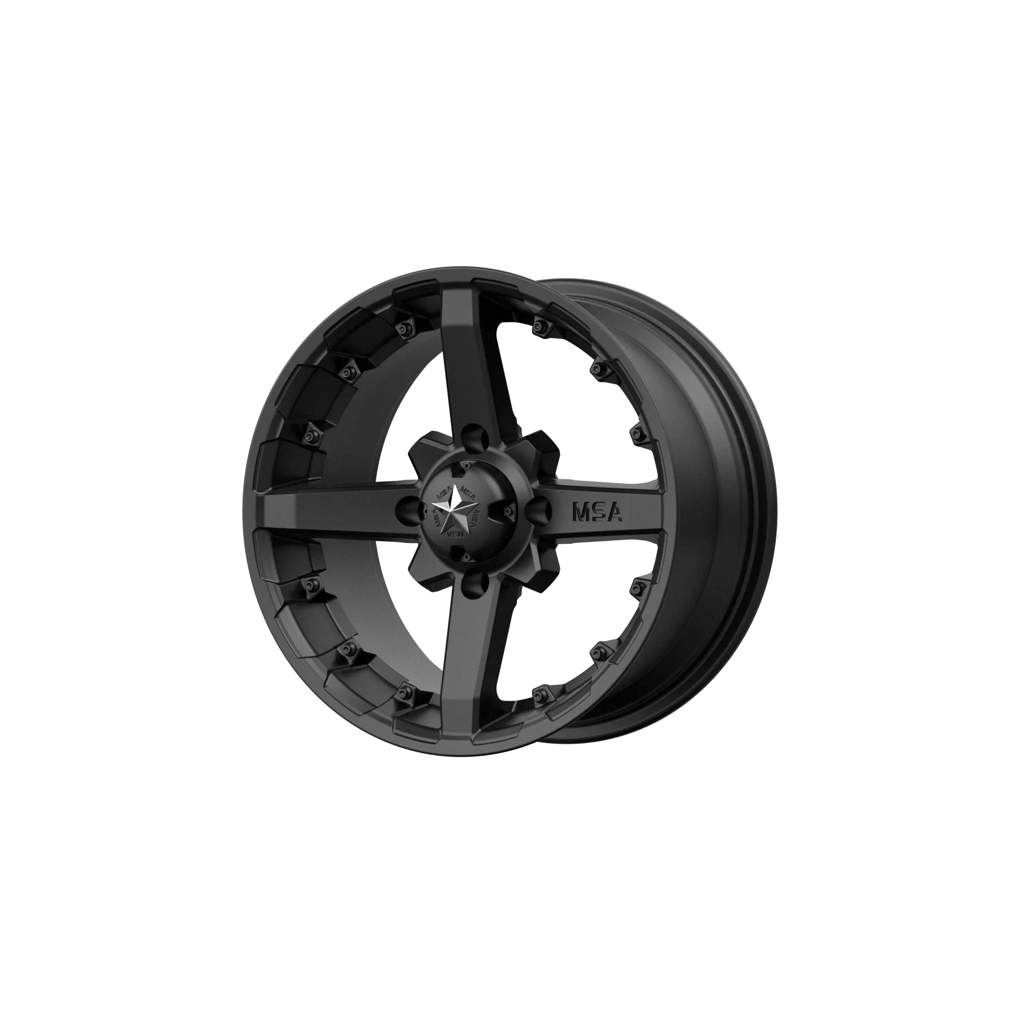 MSA Offroad M23 Battle 14X7 4X110 10mm Flat Black