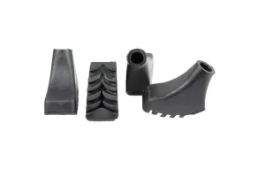 Nordic Walking Poles Rubber Replacement Tips (4-Pack)