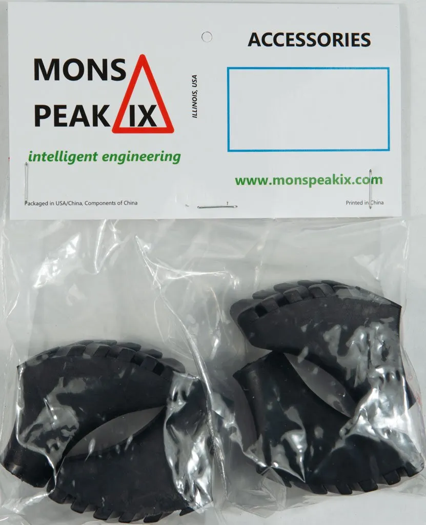 Nordic Walking Poles Rubber Replacement Tips (4-Pack)