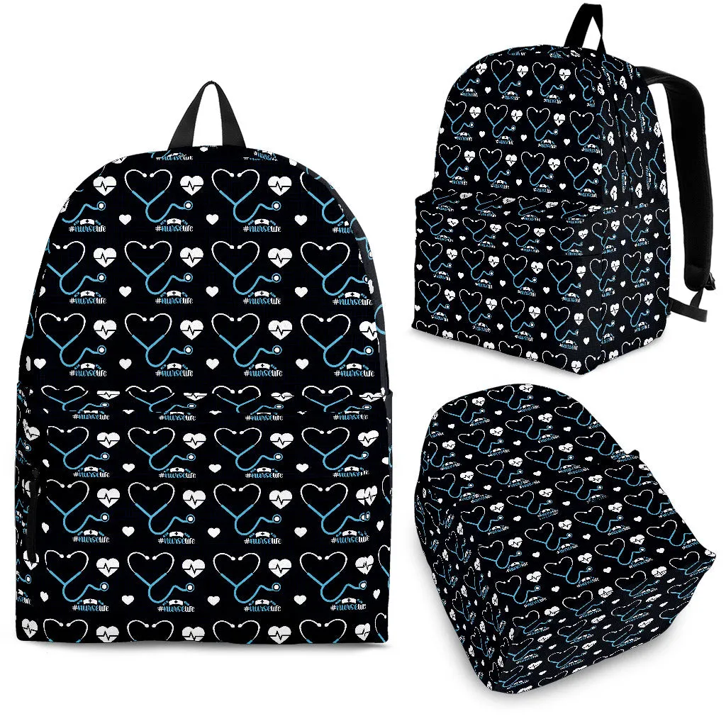 #NurseLife Heart Stethoscope Backpack