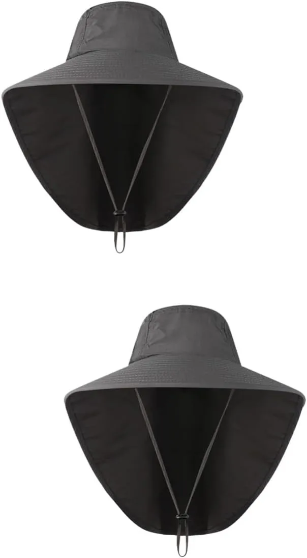 Outdoor UV Protection Bucket Hat with Neck Flap Earflaps for Fishing and Climbing Lightweight Breathable
