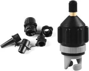 Paddleboard Air Nozzle Kit Multifunctional Inflator Pump Adapter Set Inflatable Boat Air Valve Adapter for Stand Up Paddle Boards Kayaks Surfboards Inflatable Boat Air Mattress