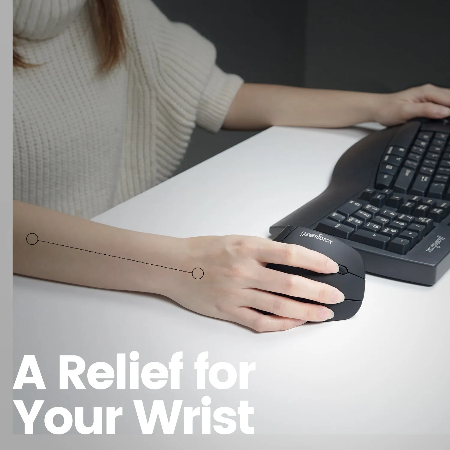 PERIMICE-804 Bluetooth Ergonomic Vertical Mouse