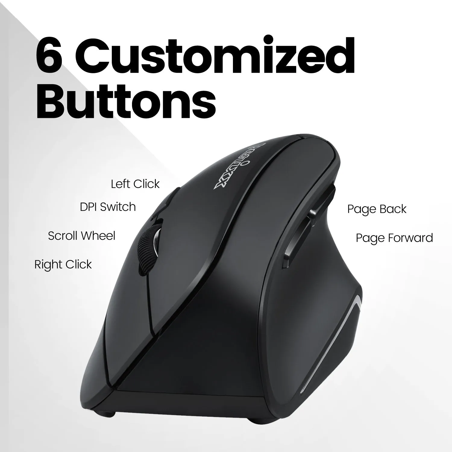 PERIMICE-804 Bluetooth Ergonomic Vertical Mouse