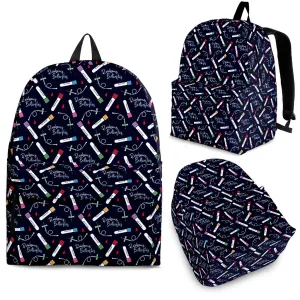 Phlebotomy Rainbows and Butterflies Black Backpack