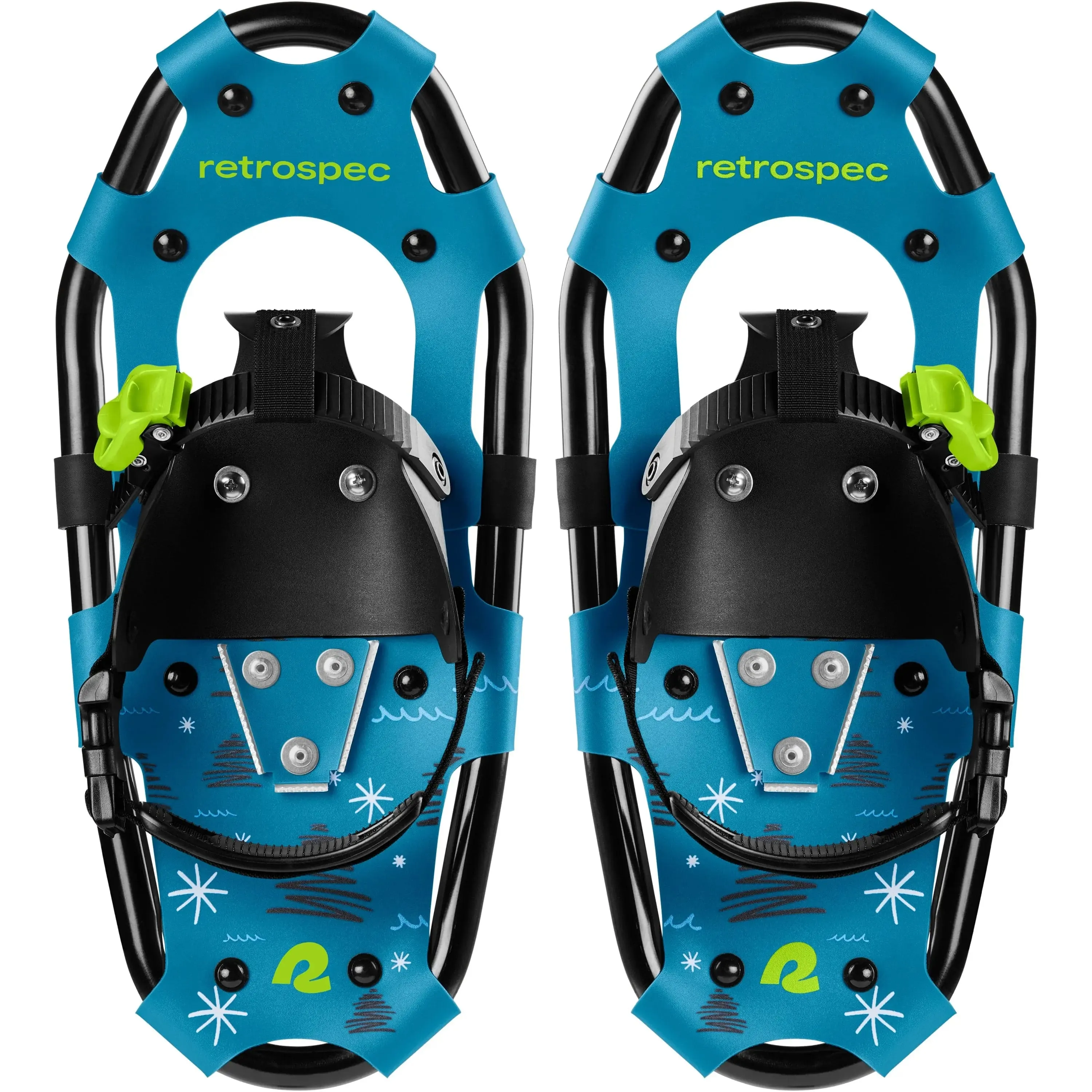 Retrospec Drifter Kids' Snowshoe Bundle with Trekking Poles