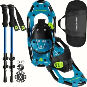 Retrospec Drifter Kids' Snowshoe Bundle with Trekking Poles