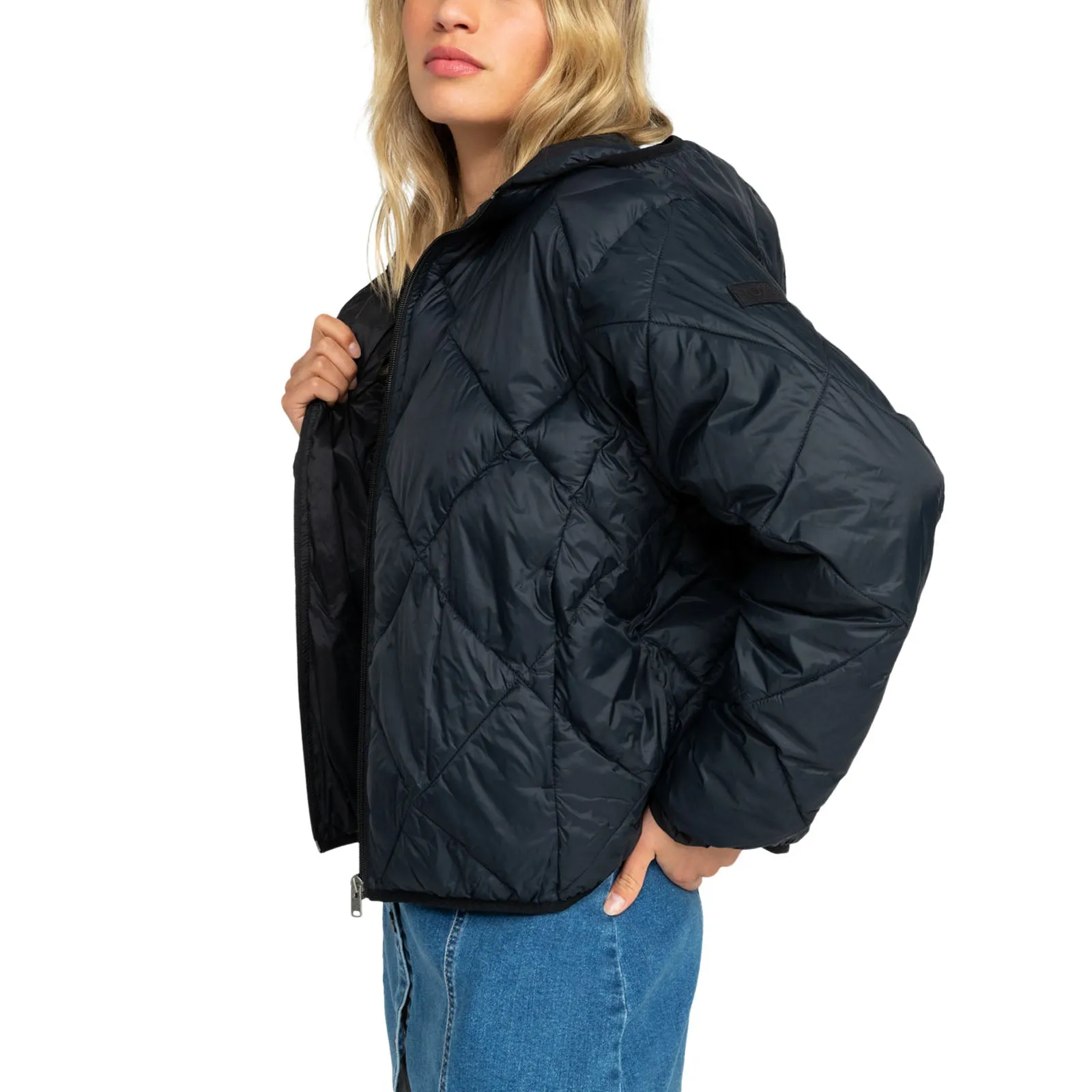 Roxy Womens Wind Swept Hooded Packable Padded Jacket