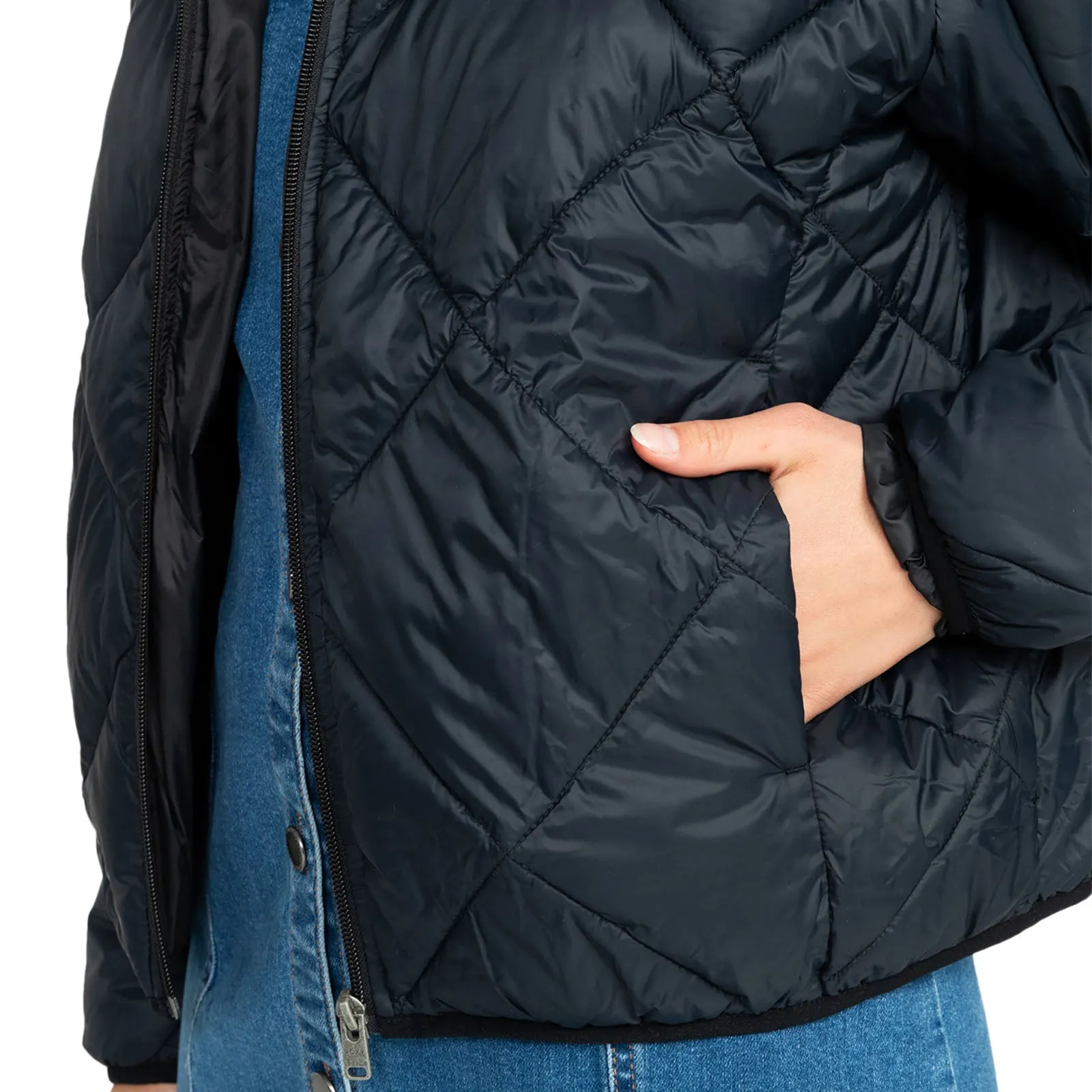 Roxy Womens Wind Swept Hooded Packable Padded Jacket