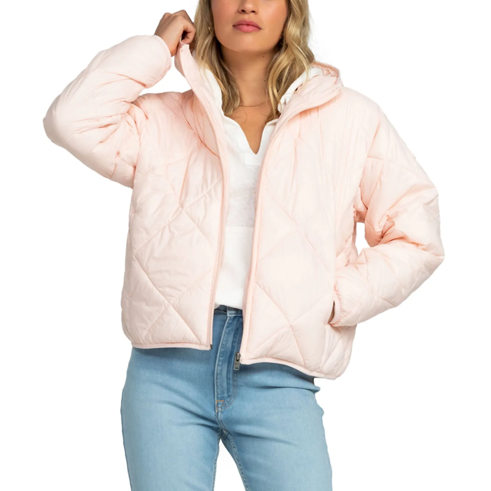 Roxy Womens Wind Swept Hooded Packable Padded Jacket