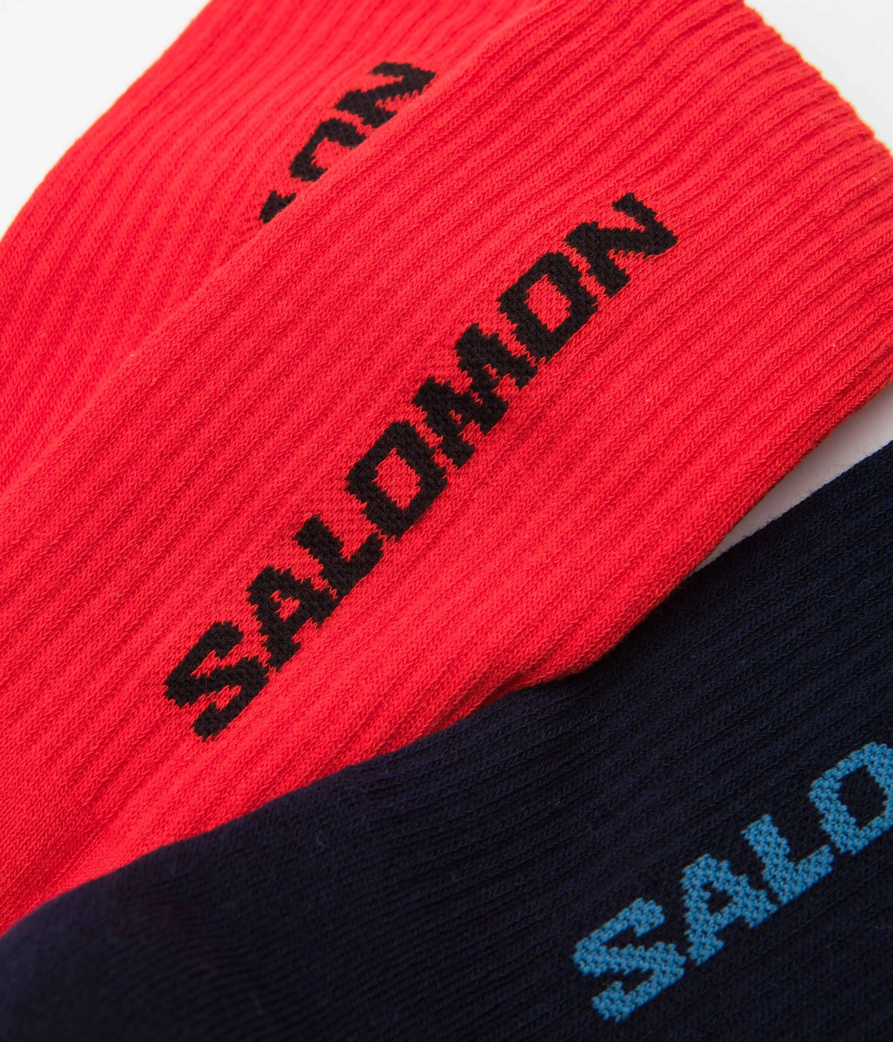 Salomon Everyday Crew Socks (3 Pack) - Dark Sapphire / Vanilla Ice / Fiery Red