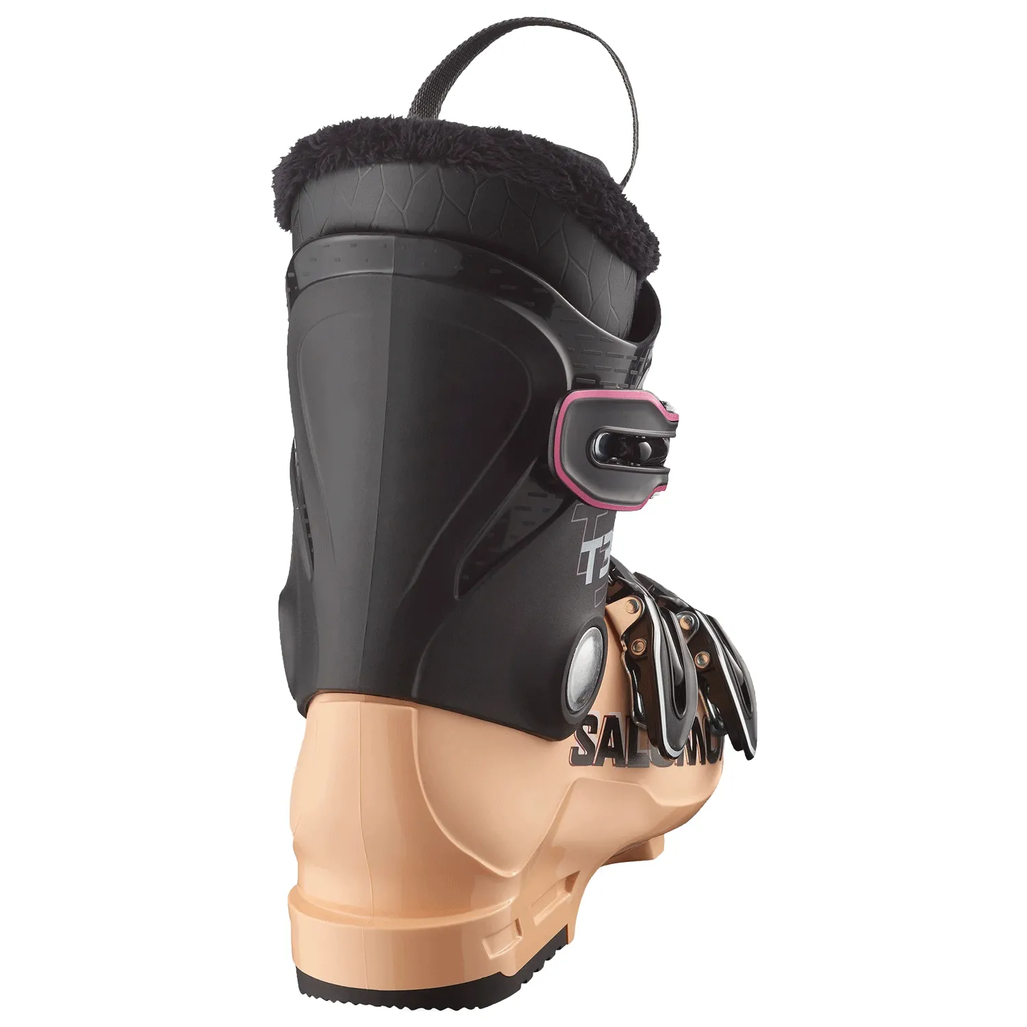Salomon Kids T3 RT Ski Boot 2025 Black/Beach Sand/White