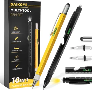 Stocking Stuffers,Gifts for Men from Daughter Son Wife, Multitool Pen 10 in 1 Multi Tool Gifts for Dad Men Grandpa Christmas Day Gifts from Son Husband's Gift Fathers Gift