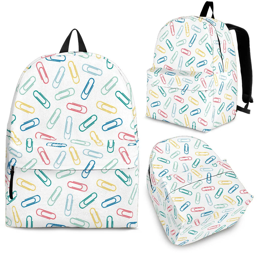 Teacher Paperclips Black Backpack