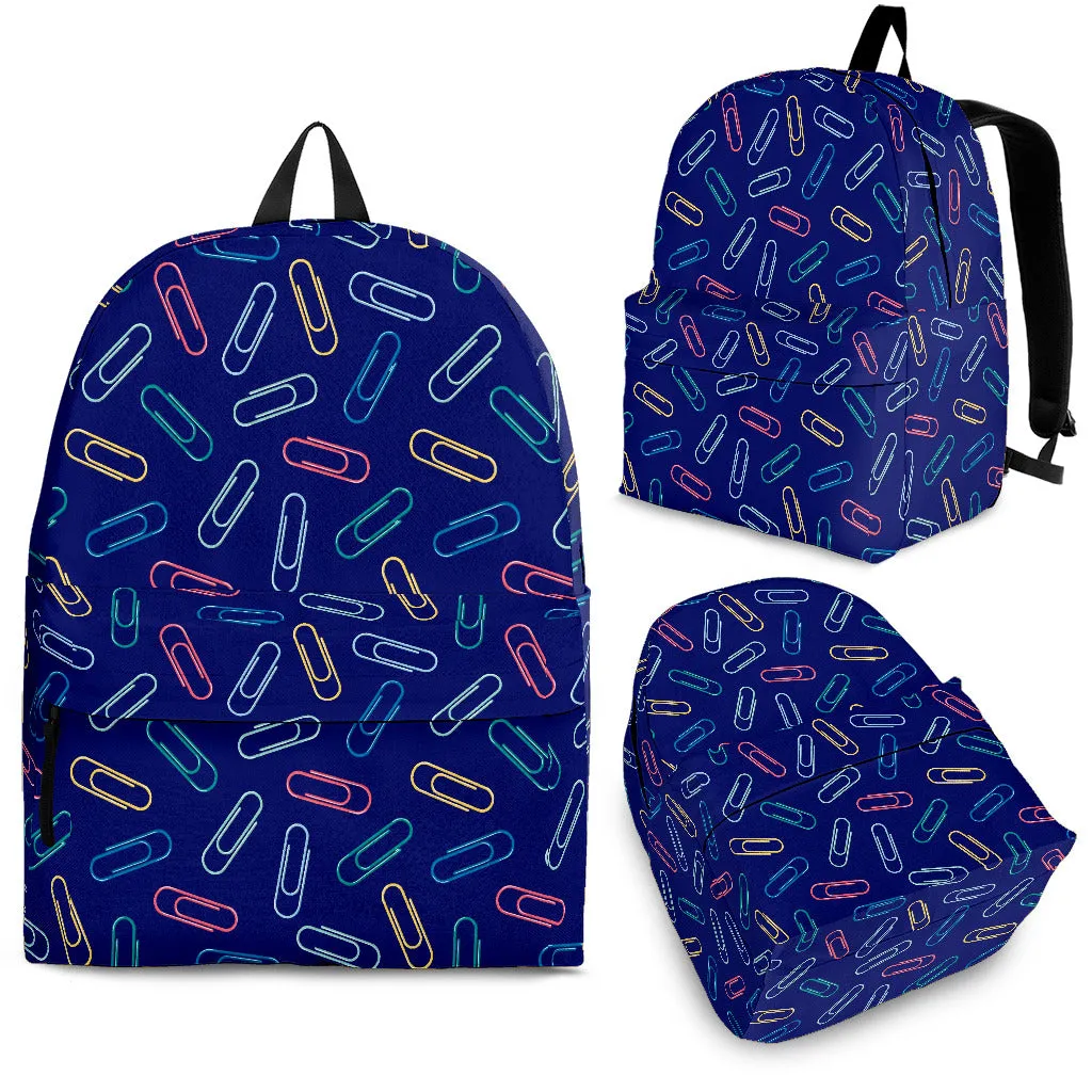 Teacher Paperclips Black Backpack